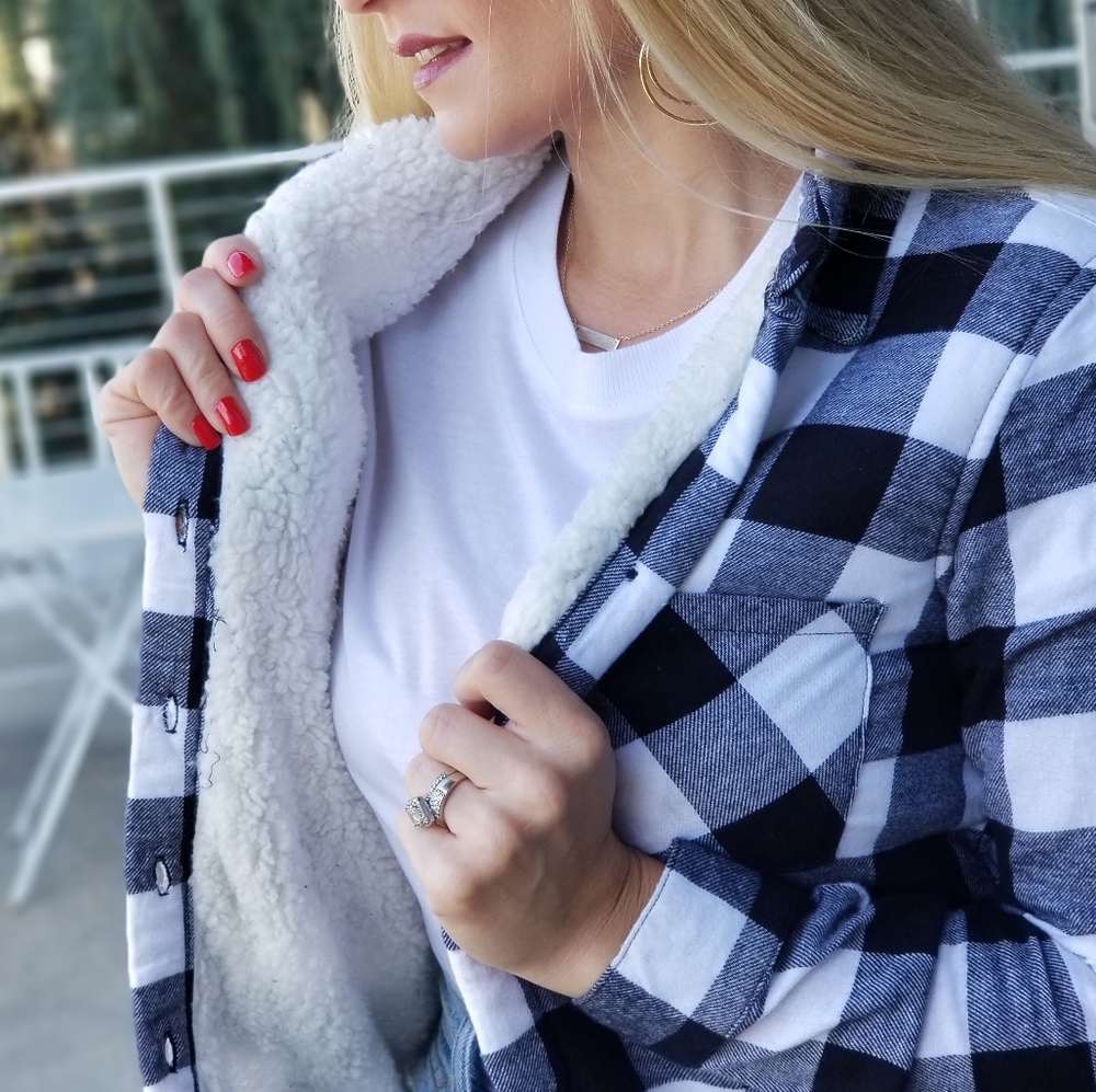 FEEL GOOD Flannel Fleece lined Button Down… - Picture 8 of 11